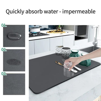 Ultra-Absorbent Kitchen Draining Mat