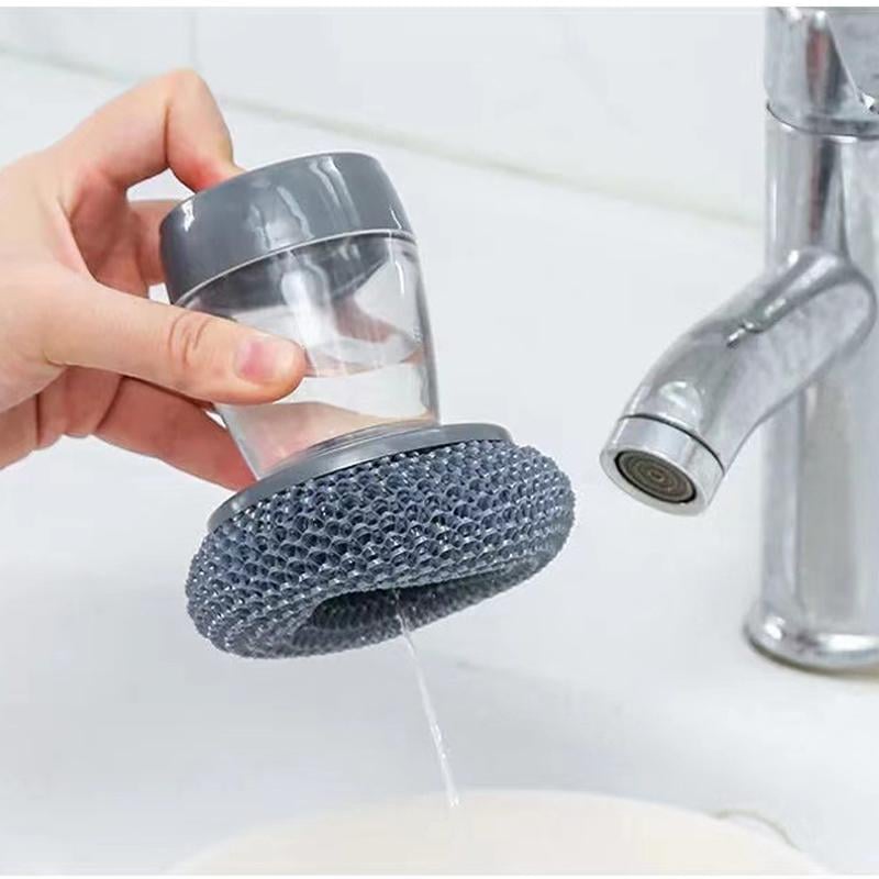 🔥Kitchen Soap Press Dispensing Palm Brush