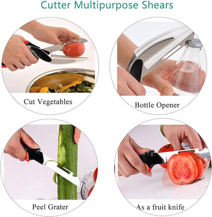 Revolutionary 6-in-1 Kitchen Scissors: Chop Veggies, Meat & More in Seconds