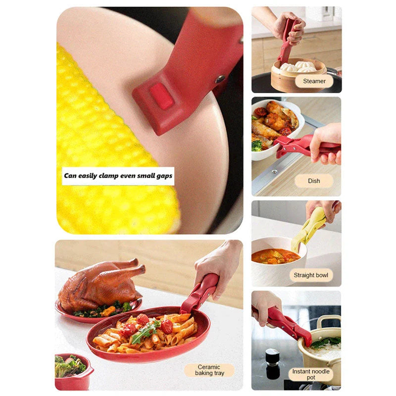 Versatile Anti-Scald Bowl Holder Clip for Kitchen Use