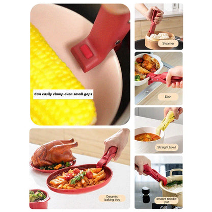 Versatile Anti-Scald Bowl Holder Clip for Kitchen Use